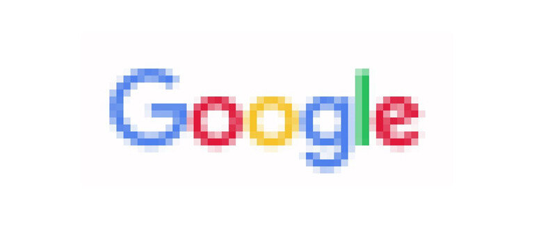 Logo Formats: Print vs. Web pixellated Google logo